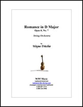 Romance in D Major, Op. 8, No. 7 Orchestra sheet music cover